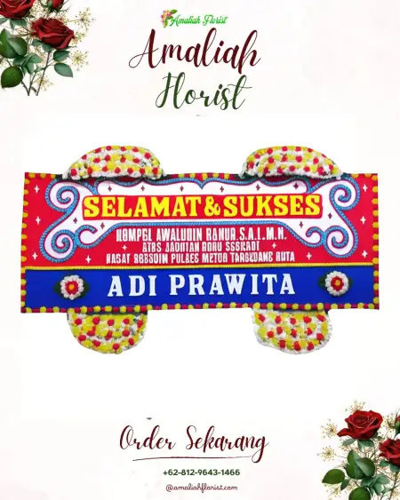 Papan Bunga Ucapan Selamat Rasukan